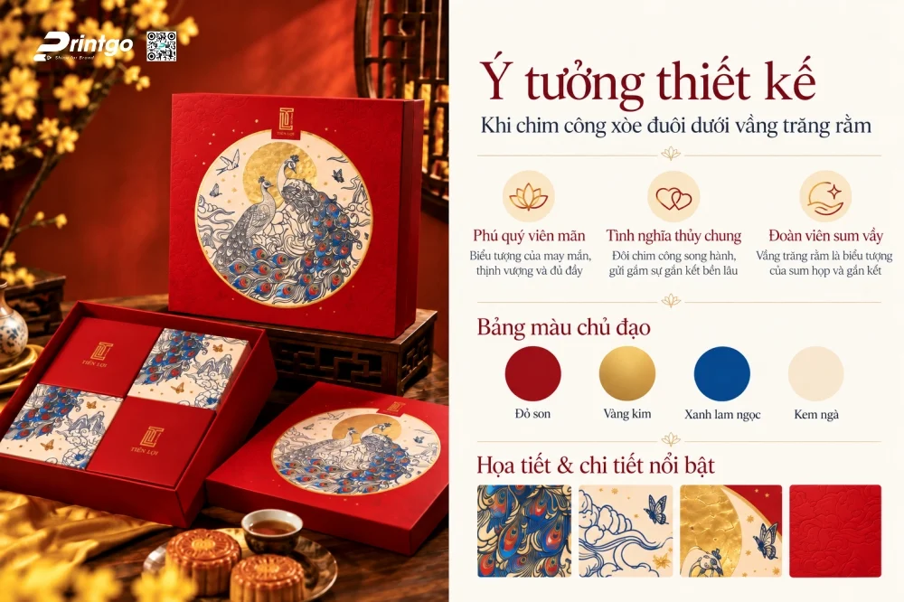 Ý tưởng thiết kế: Khi chim công xòe đuôi dưới vầng trăng rằm