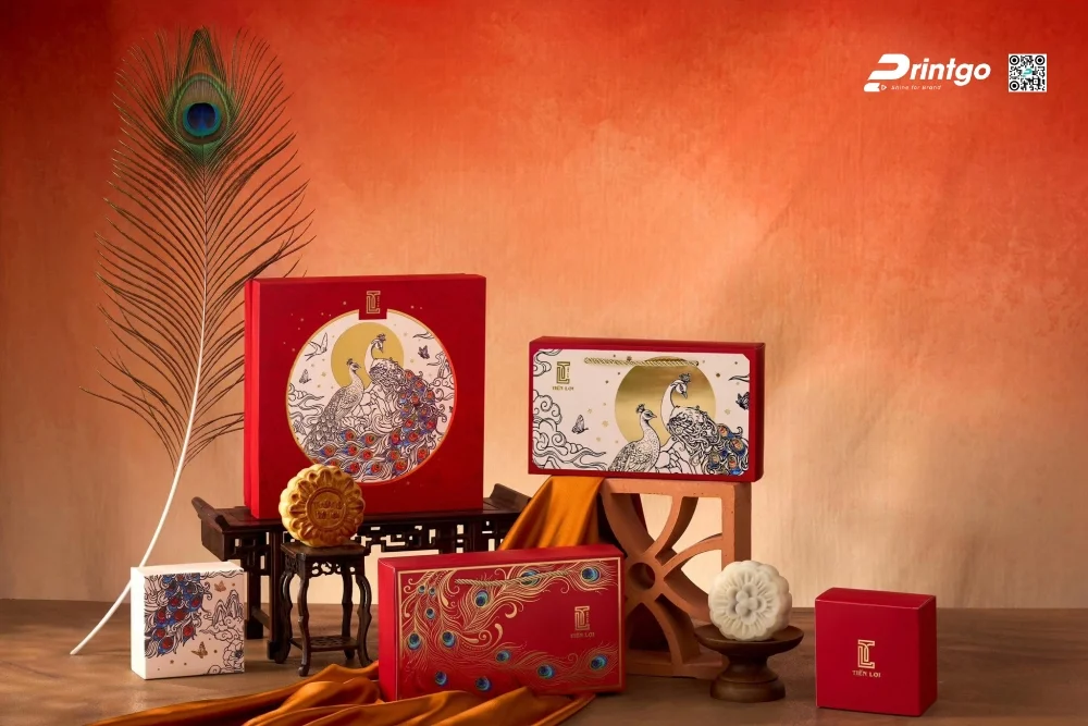 Dự án Hộp Trung Thu Tiến Lợi 2026: Khi chim công kiêu hãnh tỏa sáng dưới ánh trăng rằm