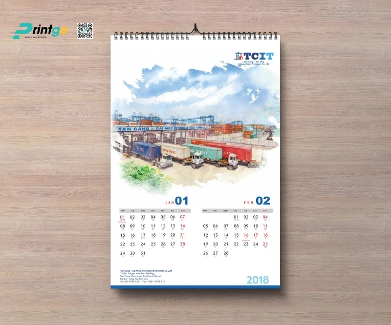 Gợi ý 20+ thiết kế lịch Tết ngành xây dựng đẹp