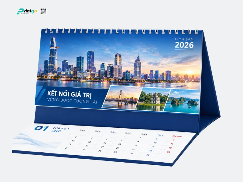Mẫu lịch để bàn ngành Bất động sản sáng tạo