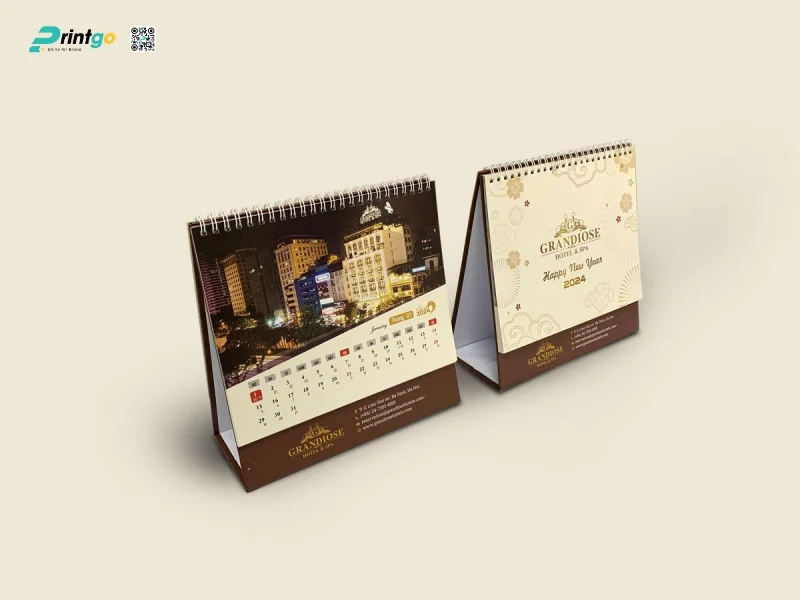 Mẫu lịch để bàn ngành nhà hàng khách sạn