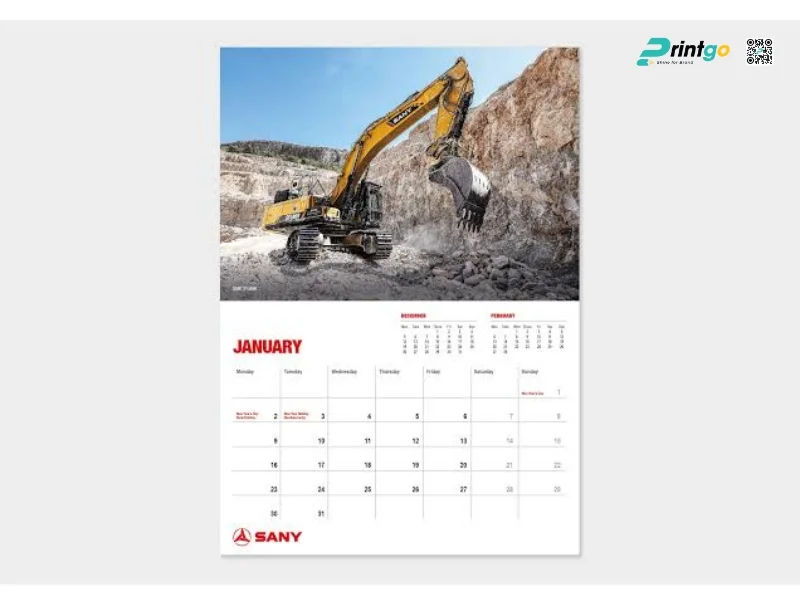 Gợi ý 20+ thiết kế lịch Tết ngành xây dựng đẹp
