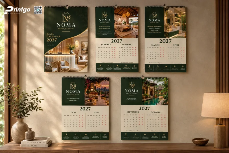 Mẫu lịch treo tường ngành nhà hàng khách sạn