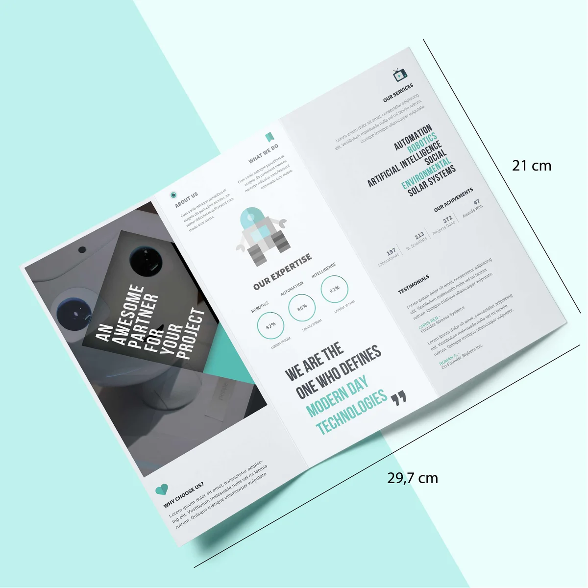 Kích thước tờ gấp / brochure