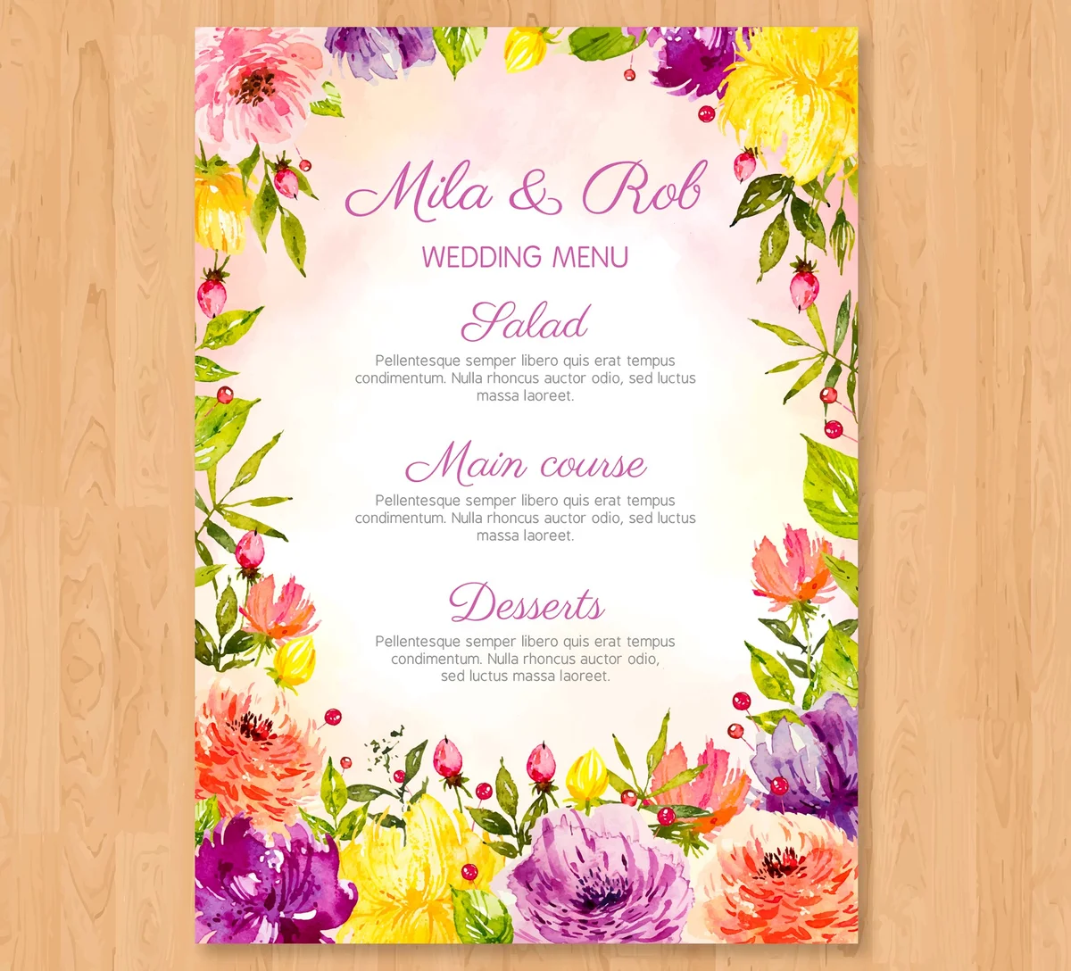 Menu/Thực đơn
