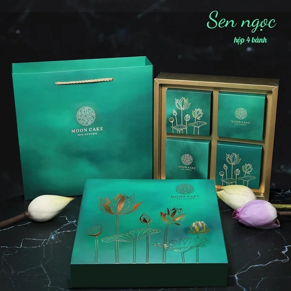 Hộp giấy đựng 4 bánh trung thu