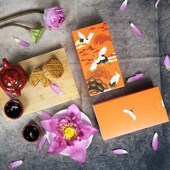 Hộp giấy đựng 4 bánh Trung thu 