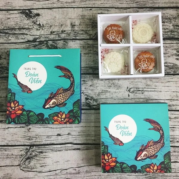 Hộp giấy đựng 4 bánh trung thu