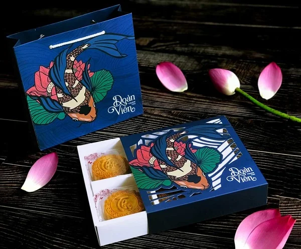 Hộp giấy đựng 4 bánh trung thu
