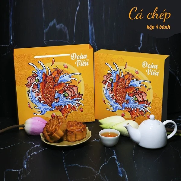 Hộp giấy đựng 4 bánh trung thu