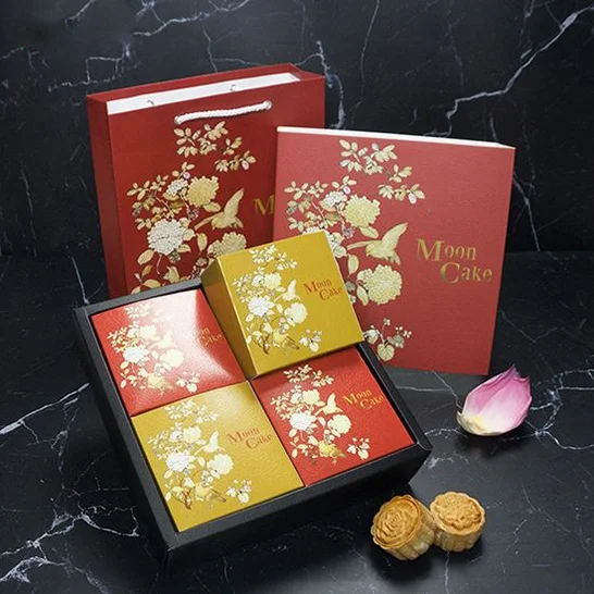Hộp giấy đựng 4 bánh Trung thu 