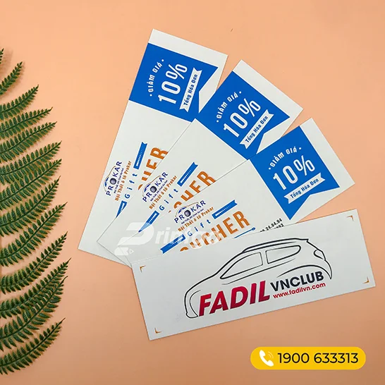 Mẫu voucher ngành nội thất ô tô Mẫu voucher ngành nội thất ô tô