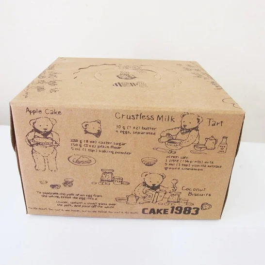 Hộp bánh sinh nhật vintage 20cmx20cmx15cm Hộp bánh sinh nhật vintage 20cmx20cmx15cm