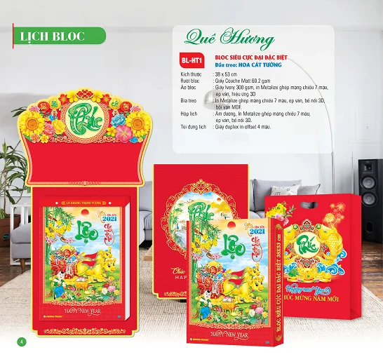Lịch bloc siêu cực đại chủ đề quê hương Mẫu lịch bloc chủ đề quê hương