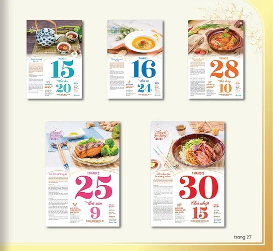 Bộ lịch Hương Vị Yêu Thương
