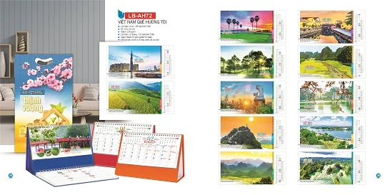 Mẫu lịch để bàn LB-AH72