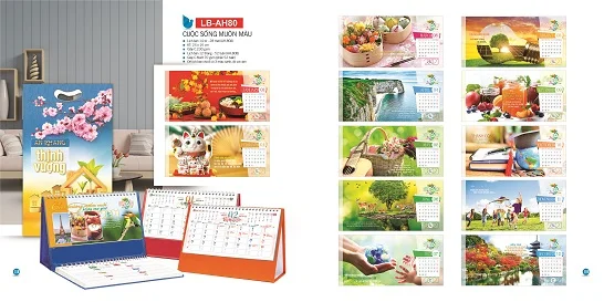 Mẫu lịch để bàn LB-AH80