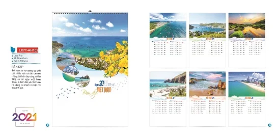 Mẫu lịch treo tường 7 tờ LX7T-AH102