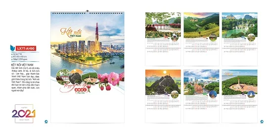 Mẫu lịch treo tường 7 tờ LX7T-AH90