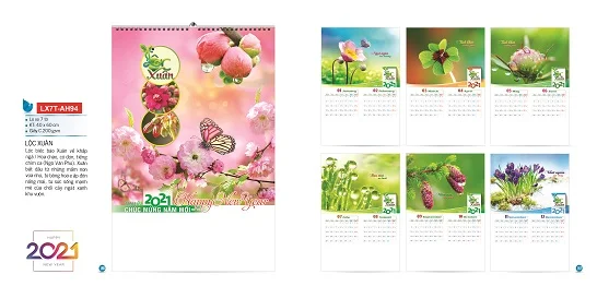 Mẫu lịch treo tường 7 tờ LX7T-AH94