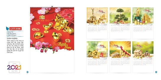 Mẫu lịch treo tường 7 tờ LX7T-AH96