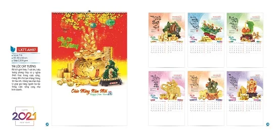 Mẫu lịch treo tường 7 tờ LX7T-AH97