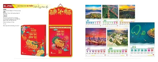Mẫu lịch bloc 52 tuần BL-PN07