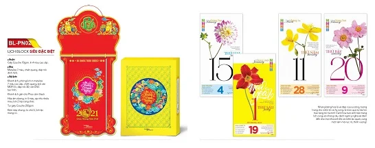 Mẫu lịch bloc siêu đặc biệt BL-PN02