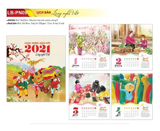 Lịch để bàn “Làng nghề Việt”