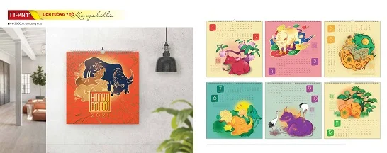 Mẫu lịch treo tường 7 tờ TT-PN11