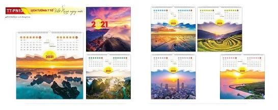 Mẫu lịch treo tường 7 tờ TT-PN13