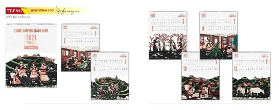 Mẫu lịch treo tường 7 tờ TT-PN17