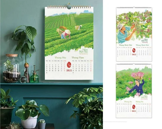 Mẫu lịch treo tường 7 tờ TT-PN19 Mẫu lịch treo tường 7 tờ TT-PN19