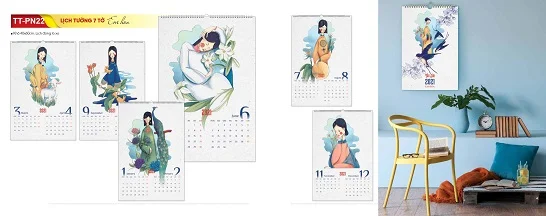 Mẫu lịch treo tường 7 tờ TT-PN22