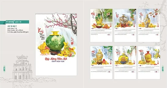 Mẫu lịch treo tường 7 tờ TT-NH45