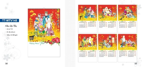 Mẫu lịch treo tường 7 tờ TT-MTV148