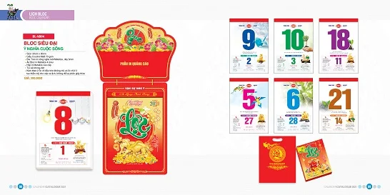 Mẫu lịch bloc siêu đại BL-NB04 Mẫu lịch bloc siêu đại BL-NB04