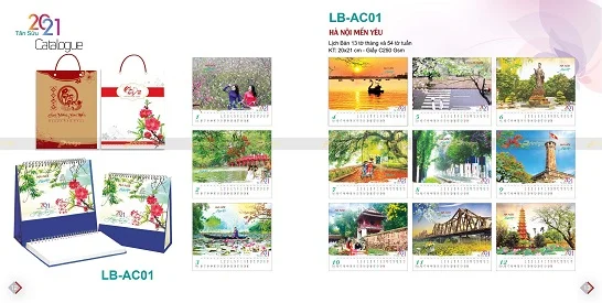 Mẫu lịch để bàn LB-AC01 Mẫu lịch để bàn LB-AC01