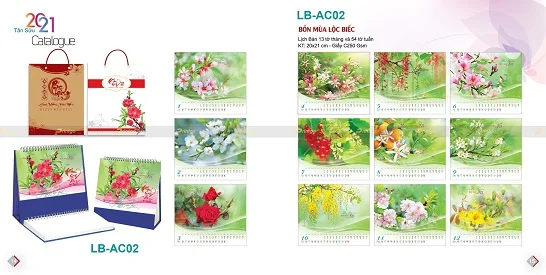 Mẫu lịch để bàn LB-AC02