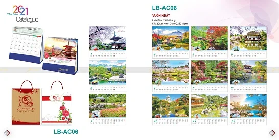 Mẫu lịch để bàn LB-AC06 Mẫu lịch để bàn LB-AC06