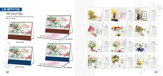 Mẫu lịch để bàn LB-MTV155