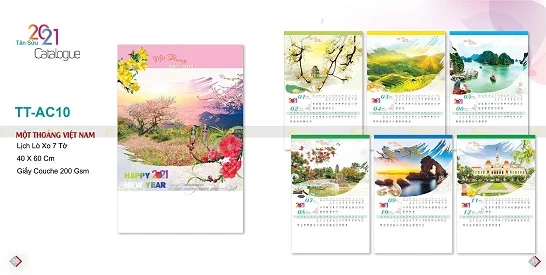 Mẫu lịch treo tường 7 tờ TT-AC10