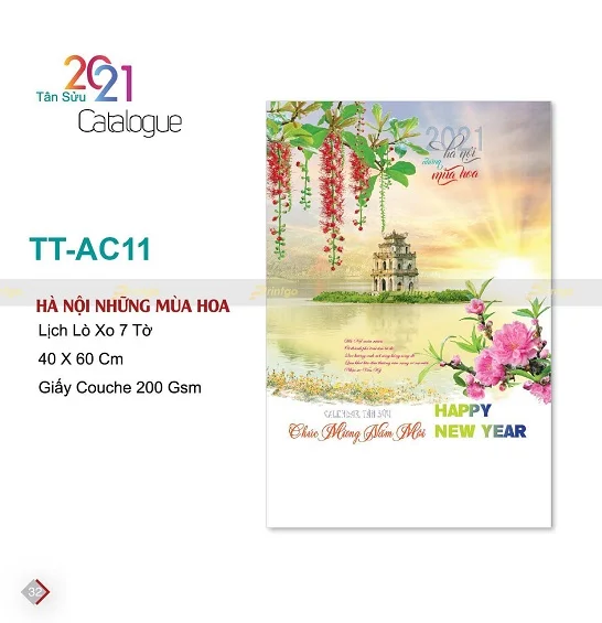 Lịch treo tường 7 tờ “Hà Nội những mùa hoa”