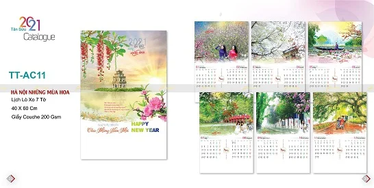 Mẫu lịch treo tường 7 tờ TT-AC11
