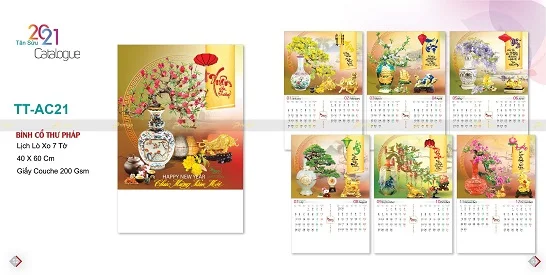 Mẫu lịch treo tường 7 tờ TT-AC21