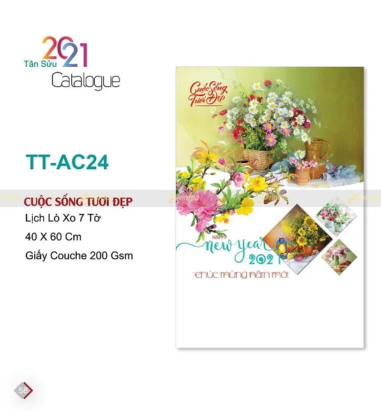 Lịch treo tường 7 tờ “Cuộc sống tươi đẹp”
