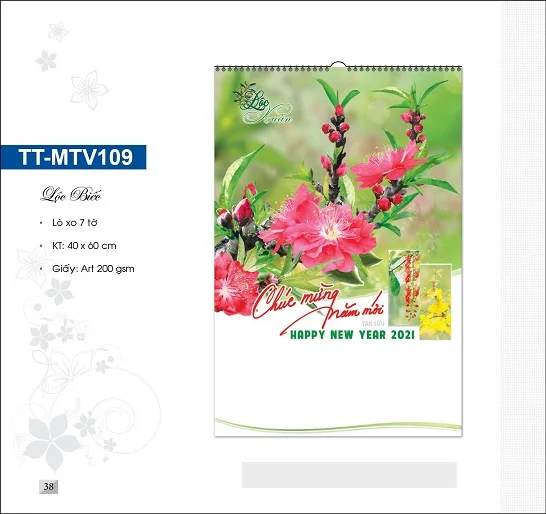Lịch treo tường 7 tờ “Lộc Biếc”