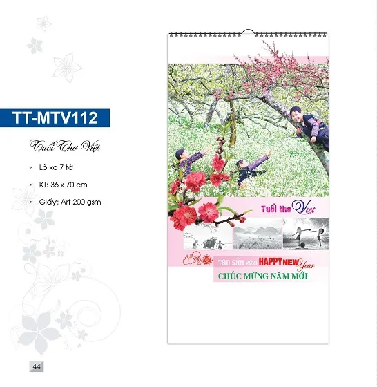 Lịch treo tường 7 tờ “Tuổi thơ Việt”