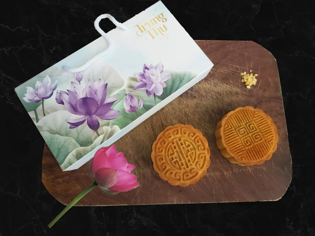 In hộp bánh trung thu giấy Ivory hộp bao diêm 2 bánh