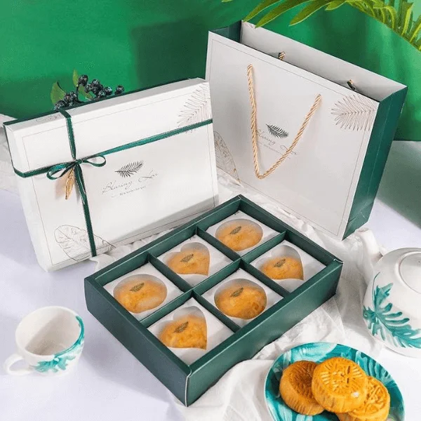 In hộp bánh trung thu giấy Ivory hộp âm dương 6 bánh